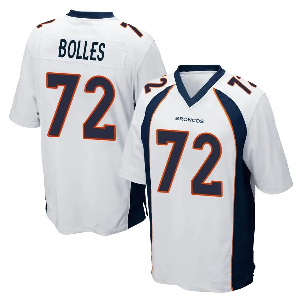 BIPIHUC D.Broncos #72 Garett Bolles Player White Game Stitched Jerseys