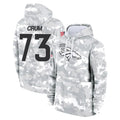 BIPIHUC D.Broncos #73 Frank Crum Player Arctic Camo Salute to Service Hoodies Limited Game Stitched Jerseys