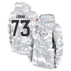 BIPIHUC D.Broncos #73 Frank Crum Player Arctic Camo Salute to Service Hoodies Limited Game Stitched Jerseys