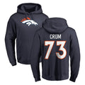 BIPIHUC D.Broncos #73 Frank Crum Player Navy Pullover Hoodie Limited Stitched Jerseys