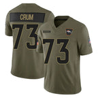 BIPIHUC D.Broncos #73 Frank Crum Player Olive 2025 Salute To Service Limited Home Game Stitched Jerseys