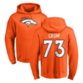 BIPIHUC D.Broncos #73 Frank Crum Player Orange Pullover Hoodie Limited Stitched Jerseys