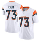 BIPIHUC D.Broncos #73 Frank Crum Player White Limited Vapor F.U.S.E. Home Game Stitched Jerseys