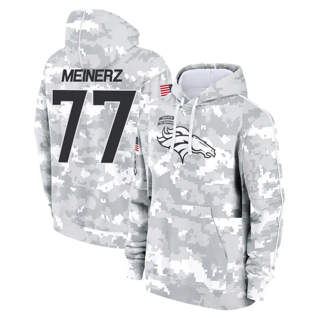 BIPIHUC D.Broncos #77 Quinn Meinerz Player Arctic Camo Salute to Service Hoodies Limited Game Stitched Jerseys