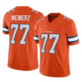 BIPIHUC D.Broncos #77 Quinn Meinerz Player Orange Limited Alternate Vapor F.U.S.E. Throwback Game Stitched Jerseys
