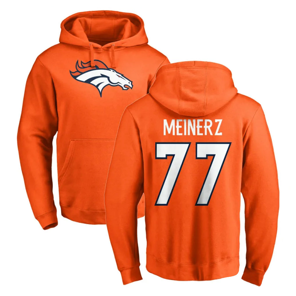 BIPIHUC D.Broncos #77 Quinn Meinerz Player Orange Pullover Hoodie Limited Stitched Jerseys