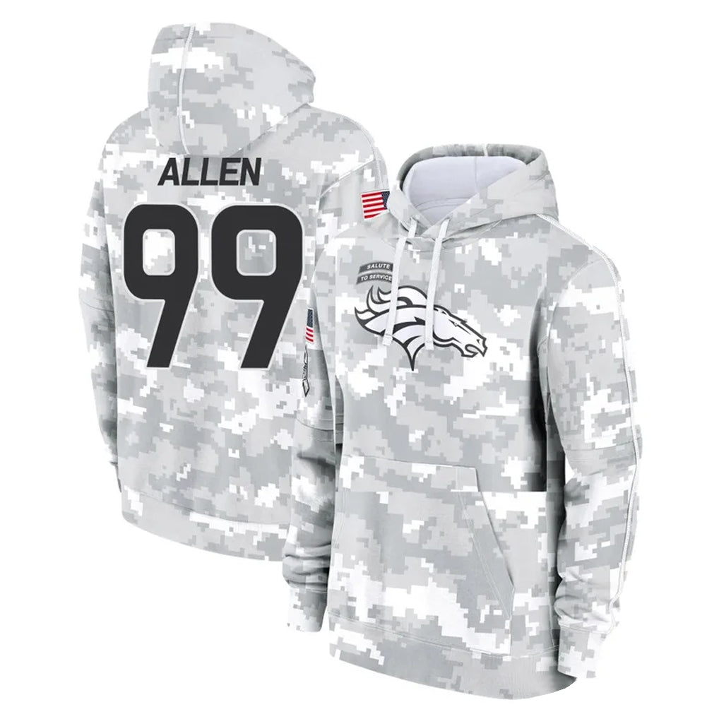 BIPIHUC D.Broncos #99 Zach Allen Player Arctic Camo Salute to Service Hoodies Limited Game Stitched Jerseys