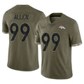 BIPIHUC D.Broncos #99 Zach Allen Player Olive Salute To Service Limited Stitched Jerseys