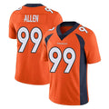 BIPIHUC D.Broncos #99 Zach Allen Player Orange Color Vapor Untouchable Limited Game Stitched Jerseys