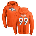 BIPIHUC D.Broncos #99 Zach Allen Player Orange Pullover Hoodie Limited Stitched Jerseys