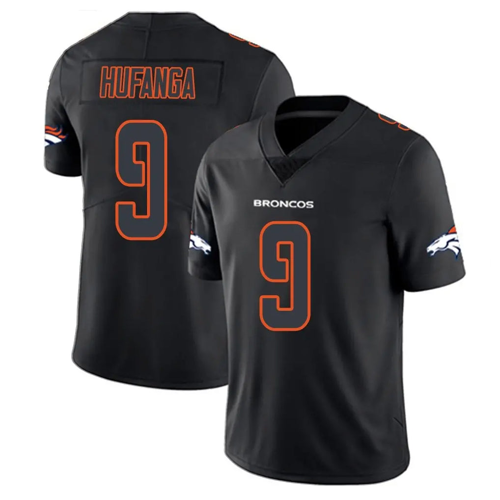BIPIHUC D.Broncos #9 Talanoa Hufanga Player Black Impact Limited Game Stitched Jerseys