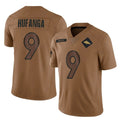 BIPIHUC D.Broncos #9 Talanoa Hufanga Player Brown Salute To Service Limited Stitched Jerseys