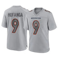 BIPIHUC D.Broncos #9 Talanoa Hufanga Player Gray Atmosphere Fashion Limited Game Stitched Jerseys