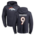 BIPIHUC D.Broncos #9 Talanoa Hufanga Player Navy Pullover Hoodie Limited Stitched Jerseys