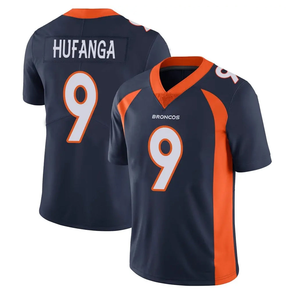 BIPIHUC D.Broncos #9 Talanoa Hufanga Player Navy Vapor Untouchable Limited Game Stitched Jerseys