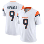 BIPIHUC D.Broncos #9 Talanoa Hufanga Player White Limited Vapor F.U.S.E. Home Game Stitched Jerseys