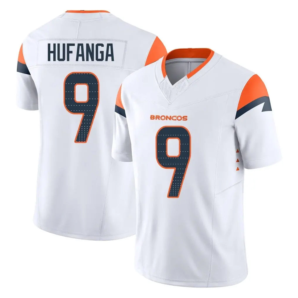 BIPIHUC D.Broncos #9 Talanoa Hufanga Player White Limited Vapor F.U.S.E. Home Game Stitched Jerseys