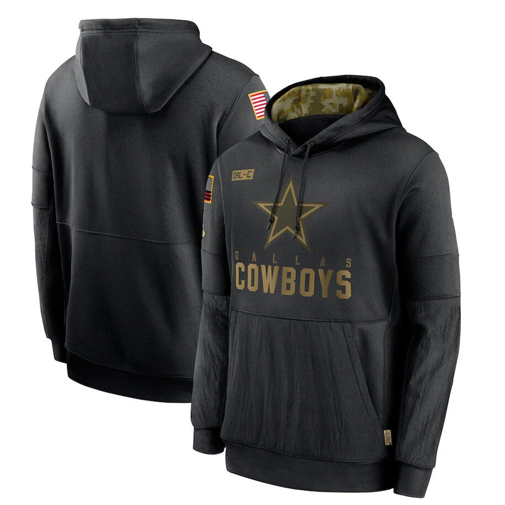 BIPIHUC D.Cowboys Black Salute to Service Pullover Hoodies Limited Blank Player Stitched Jerseys