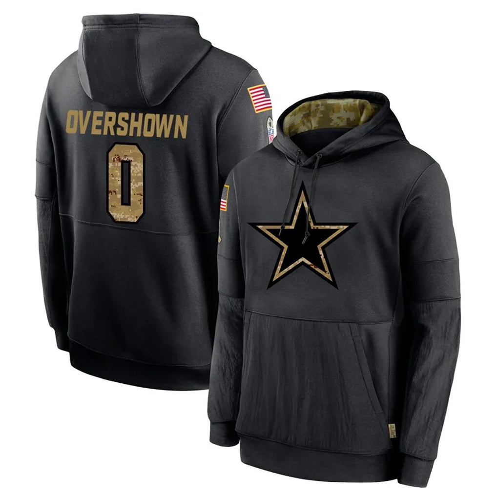 BIPIHUC D.Cowboys #0 DeMarvion Overshown Player Black Salute to Service Pullover Hoodies Limited Stitched Jerseys