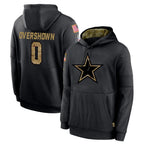 BIPIHUC D.Cowboys #0 DeMarvion Overshown Player Black Salute to Service Pullover Hoodies Limited Stitched Jerseys