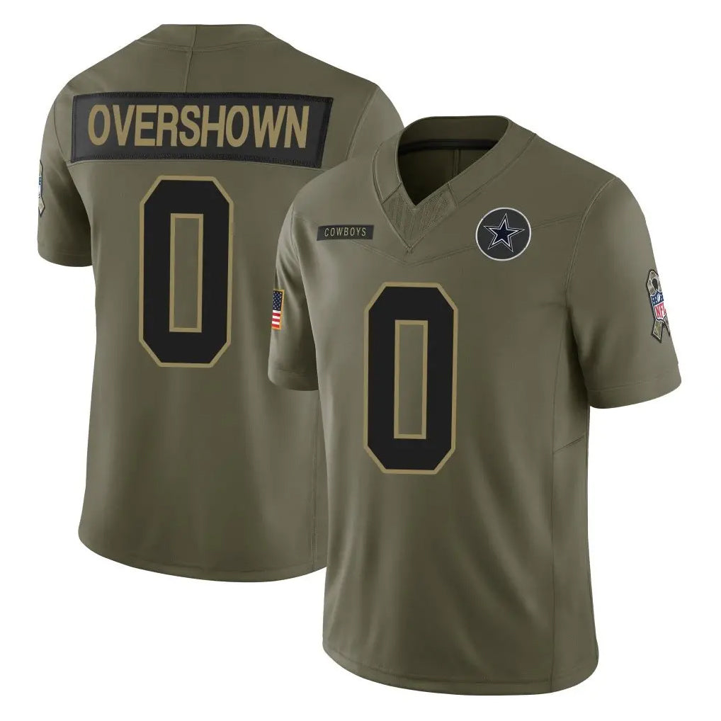 BIPIHUC D.Cowboys #0 DeMarvion Overshown Player Olive 2025 Salute to Service Limited Home Game Stitched Jerseys