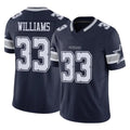BIPIHUC D.Cowboys #33 Javonte Williams Player Navy Limited Vapor F.U.S.E. Home Game Stitched Jerseys