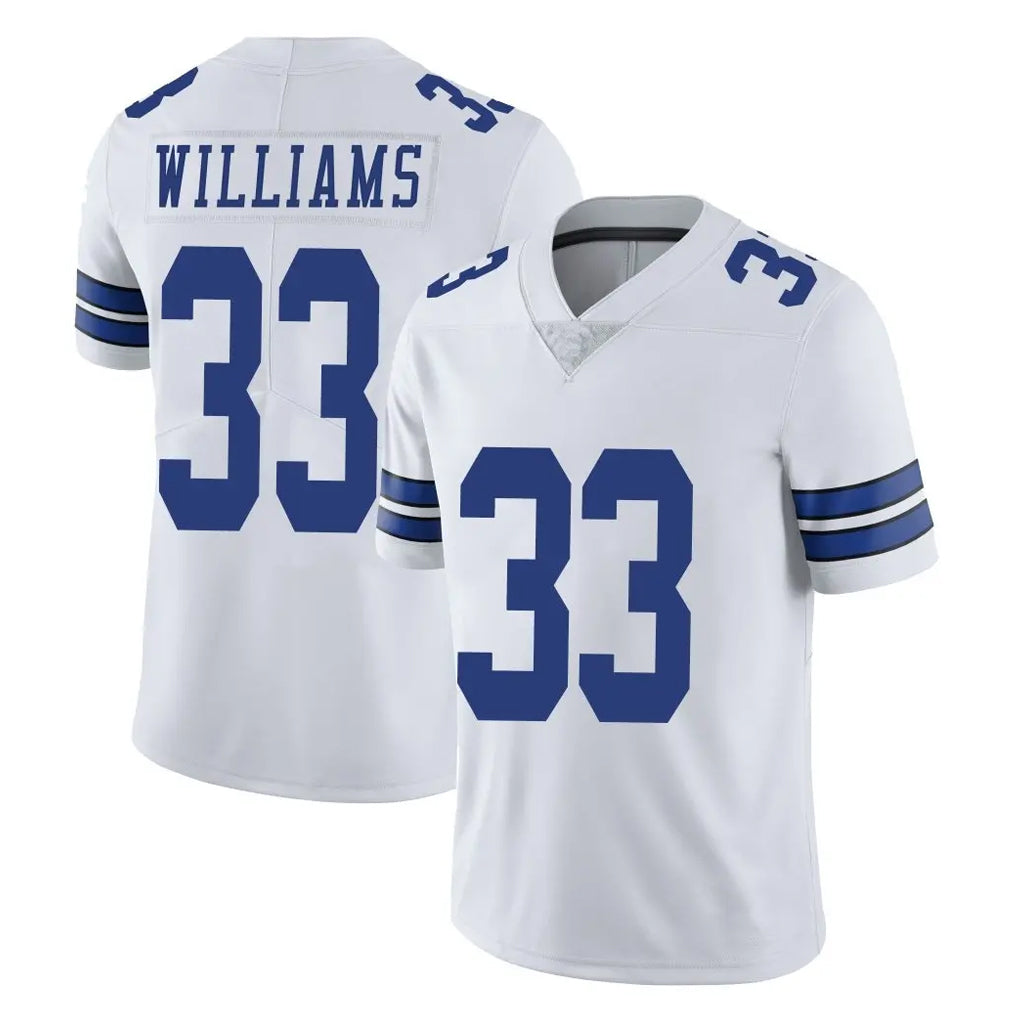 BIPIHUC D.Cowboys #33 Javonte Williams Player White Vapor Untouchable Limited Home Game Stitched Jerseys
