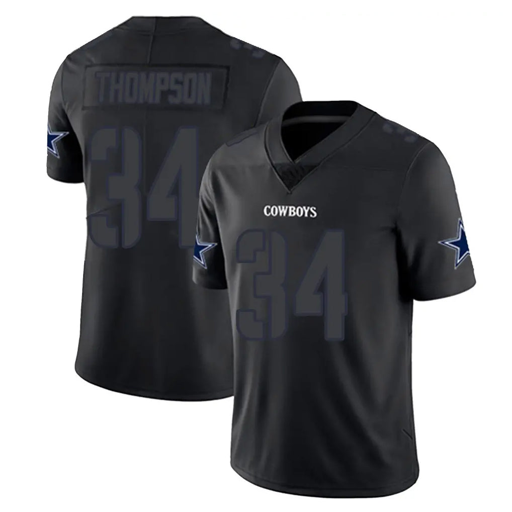 BIPIHUC D.Cowboys #34 Jalen Thompson Player Black Impact Limited Home Game Stitched Jerseys