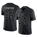 BIPIHUC D.Cowboys #34 Jalen Thompson Player Black Limited Reflective Home Game Stitched Jerseys