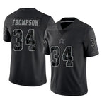 BIPIHUC D.Cowboys #34 Jalen Thompson Player Black Limited Reflective Home Game Stitched Jerseys