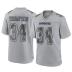 BIPIHUC D.Cowboys #34 Jalen Thompson Player Gray Atmosphere Fashion Home Game Stitched Jerseys