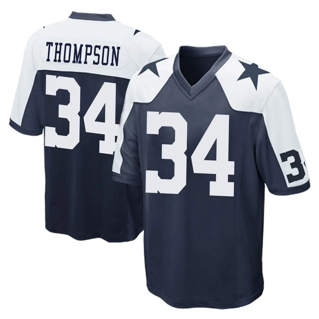 BIPIHUC D.Cowboys #34 Jalen Thompson Player Navy-White Alternate Home Game Stitched Jerseys