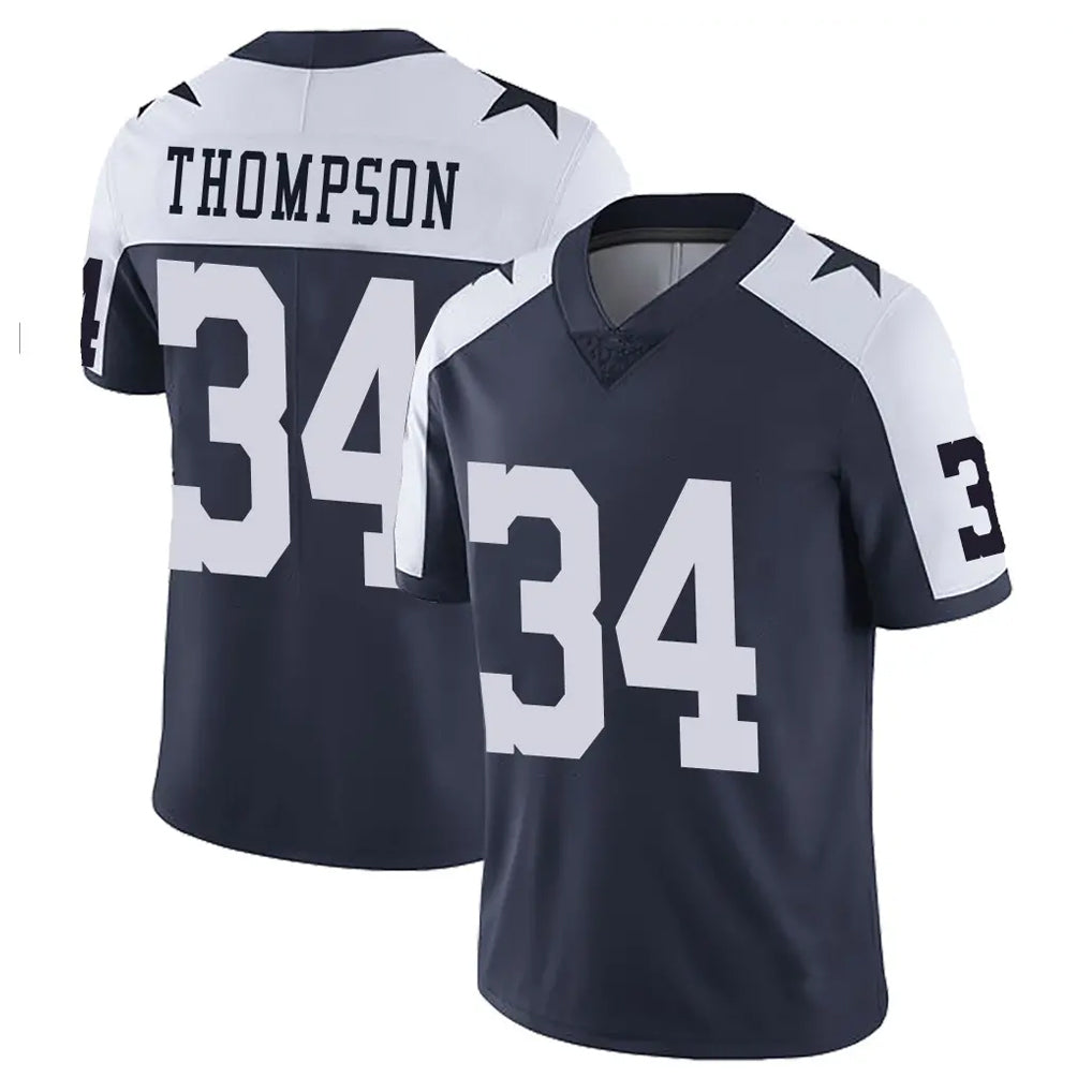 BIPIHUC D.Cowboys #34 Jalen Thompson Player Navy-White Limited Alternate Vapor Untouchable Home Game Stitched Jerseys