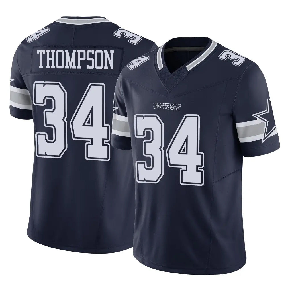 BIPIHUC D.Cowboys #34 Jalen Thompson Player Navy Limited Vapor F.U.S.E. Home Game Stitched Jerseys