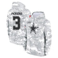 BIPIHUC D.Cowboys #3 George Pickens Player Arctic Camo Salute to Service Hoodies Limited Game Stitched Jerseys