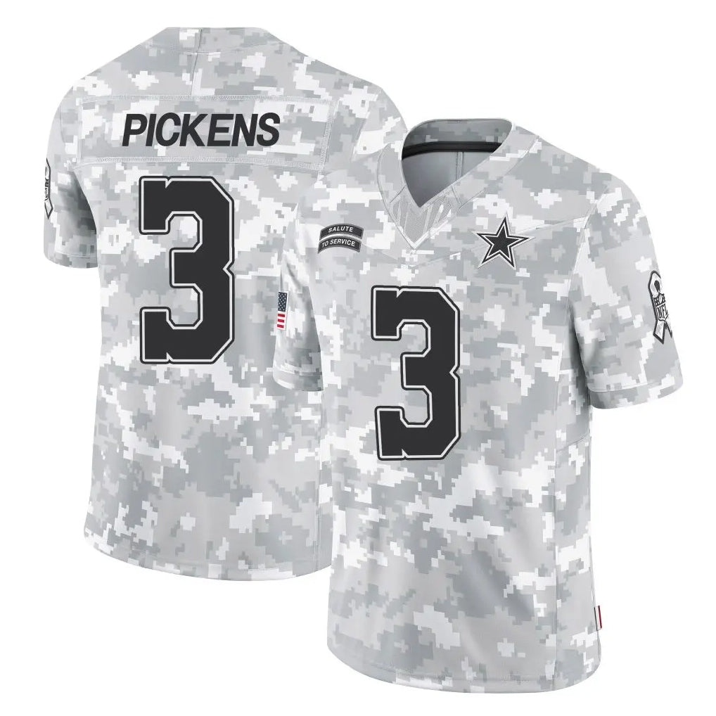 BIPIHUC D.Cowboys #3 George Pickens Player Arctic Camo Salute to Service Limited Home Game Stitched Jerseys