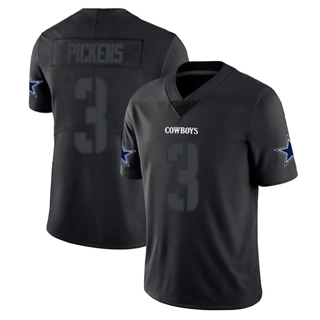 BIPIHUC D.Cowboys #3 George Pickens Player Black Impact Limited Home Game Stitched Jerseys