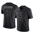 BIPIHUC D.Cowboys #3 George Pickens Player Black Limited Reflective Home Game Stitched Jerseys