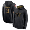 BIPIHUC D.Cowboys #3 George Pickens Player Black Salute to Service Pullover Hoodies Limited Stitched Jerseys