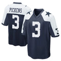 BIPIHUC D.Cowboys #3 George Pickens Player Navy-White Alternate Home Game Stitched Jerseys