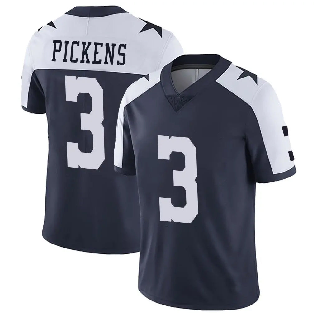BIPIHUC D.Cowboys #3 George Pickens Player Navy-White Limited Alternate Vapor Untouchable Home Game Stitched Jerseys