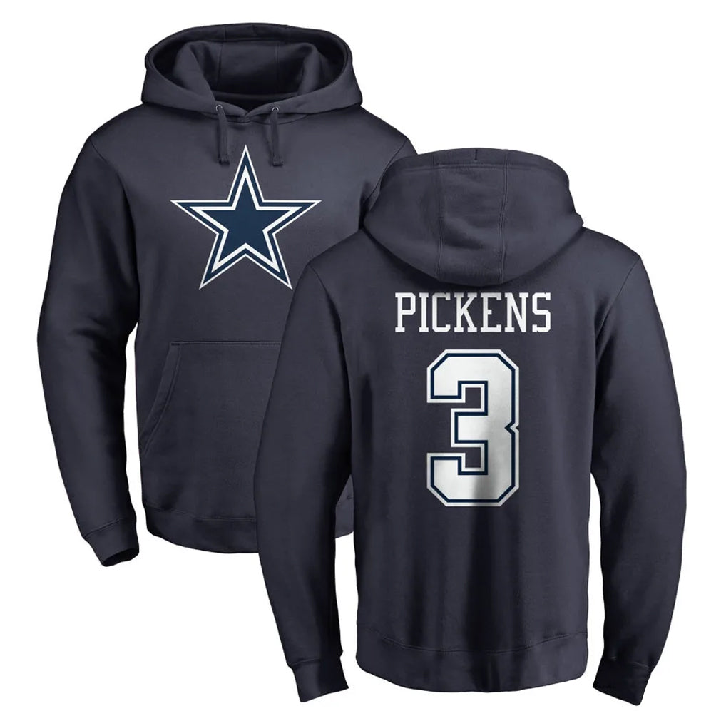 BIPIHUC D.Cowboys #3 George Pickens Player Navy Pullover Hoodies Limited Stitched Jerseys