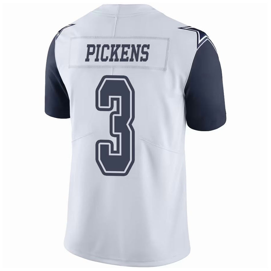 BIPIHUC D.Cowboys #3 George Pickens Player White Throwback Stitched Jerseys