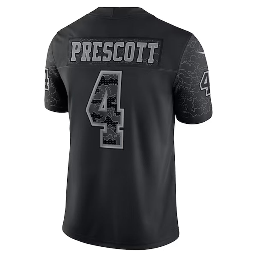 BIPIHUC D.Cowboys #4 Dak Prescott Player Black RFLCTV Limited Stitched Jerseys