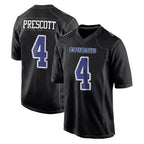 BIPIHUC D.Cowboys #4 Dak Prescott Player Carbon Black Fashion Home Game Stitched Jerseys