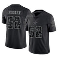 BIPIHUC D.Cowboys #52 Tyler Booker Player Black Limited Reflective Home Game Stitched Jerseys