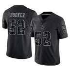 BIPIHUC D.Cowboys #52 Tyler Booker Player Black Limited Reflective Home Game Stitched Jerseys