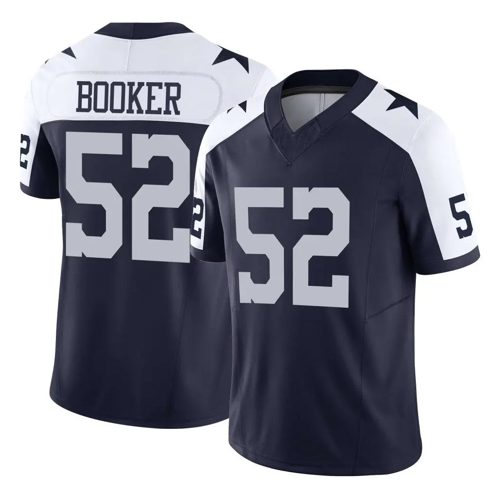 BIPIHUC D.Cowboys #52 Tyler Booker Player Navy-White Limited Alternate Vapor F.U.S.E. Home Game Stitched Jerseys