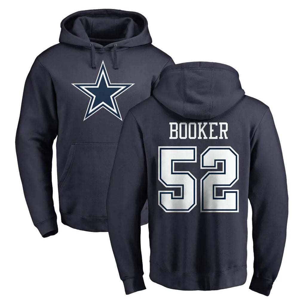 BIPIHUC D.Cowboys #52 Tyler Booker Player Navy Pullover Hoodies Limited Stitched Jerseys