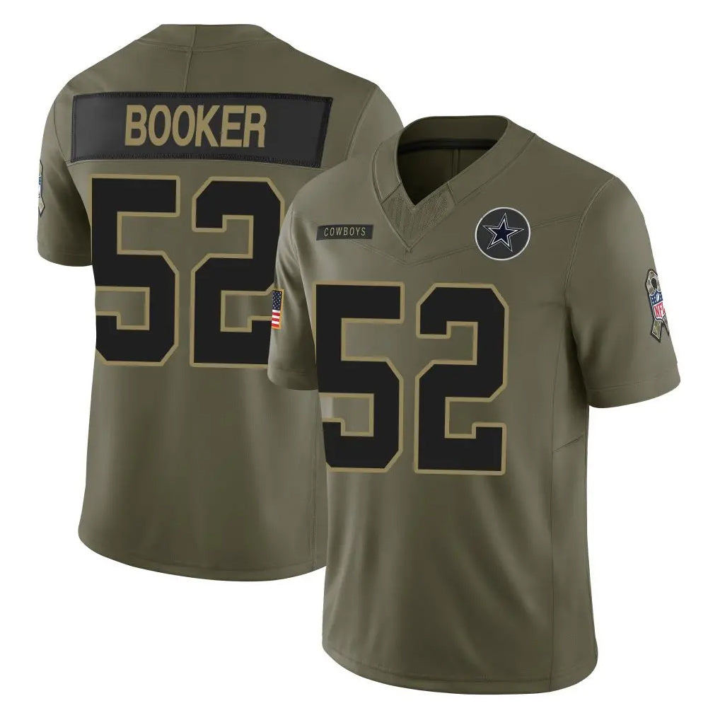BIPIHUC D.Cowboys #52 Tyler Booker Player Olive 2025 Salute to Service Limited Home Game Stitched Jerseys